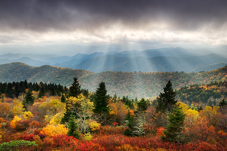 Blue Ridge Parkway Autumn Landscape Photography Print