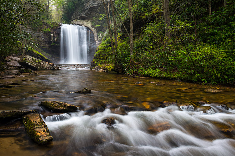 Looking Glass Falls North Carolina Mountain Waterfalls Landscape Photography Print