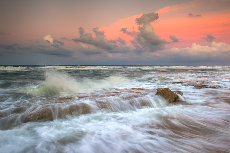 Palm Coast FL Pastel Sky Beach Sunset Photography Prints