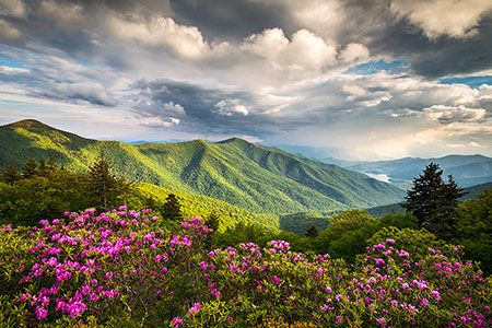 Asheville NC Spring Mountains Landscape Print