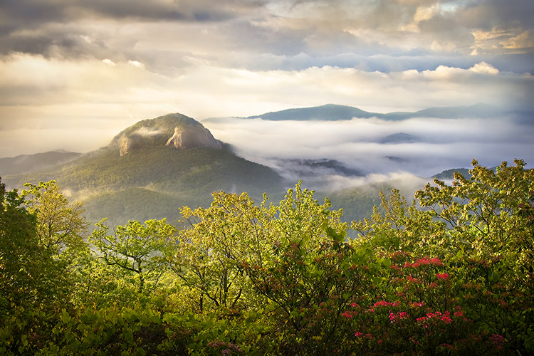 Asheville NC Looking Glass Rock Sunrise Photography Print