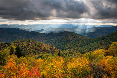 Autumn Landscape Blue Ridge Mountains Scenic Photo