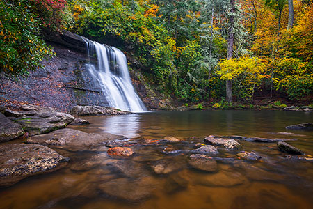Cashiers NC Waterfalls Silver Run Falls Landscape