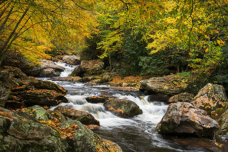 Highlands North Carolina Autumn Cullasaja River Photography