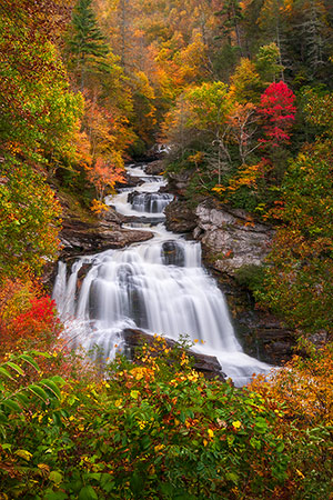 Cullasaja Falls Highlands NC Autumn Waterfall Landscape