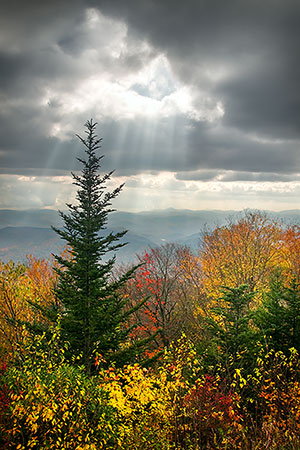 Blue Ridge Mountains Asheville NC Autumn Landscape