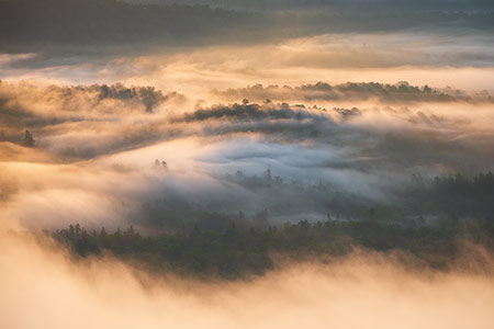 Asheville NC Morning Mountain Fog Photography