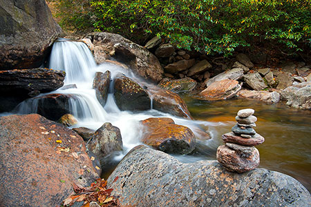 Blue Ridge Mountains Waterfall Nature Photography Print