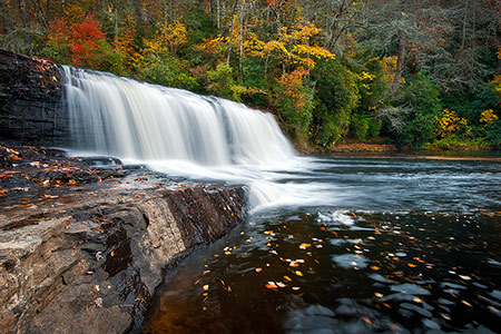 Hooker Falls DuPont State Forest Autumn Waterfall Photography