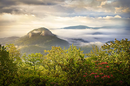 Asheville NC Looking Glass Rock Sunrise Photography