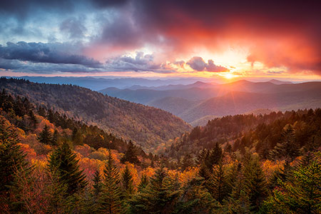 Blue Ridge Autumn Sunset Photography Print